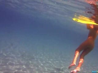 Underwater nudist swimming-1