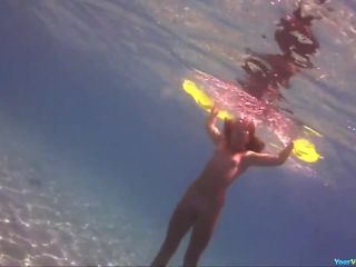 Underwater nudist swimming-4