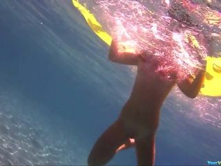 Underwater nudist swimming-5