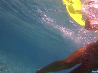 Underwater nudist swimming-8