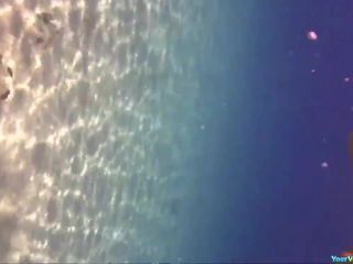 Underwater nudist swimming-9