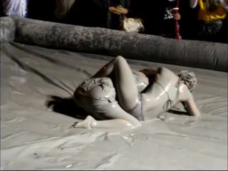 Mud wrestling with tit  slip-1