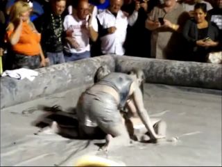 Mud wrestling with tit  slip-8