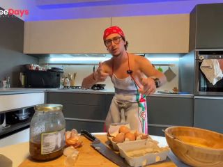 [GetFreeDays.com] young Italian guy has it in the kitchen with a big cucumber Adult Leak July 2023-3