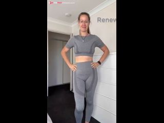 [GetFreeDays.com] grey gym outfit try on Sex Leak May 2023-6