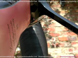 Dominatrix Annabelle – Leather and Stiletto Fever!, satin panty fetish on masturbation porn -9