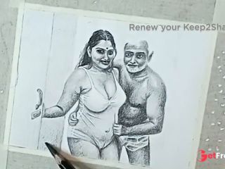 [GetFreeDays.com] Erotic Art Or Drawing Of Sexy Indian Woman Romance with Father in Law inside Bathroom Porn Leak October 2022-8