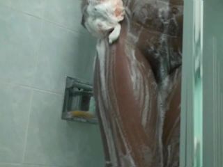 Ebony hottie Mercy in the shower Black!-3