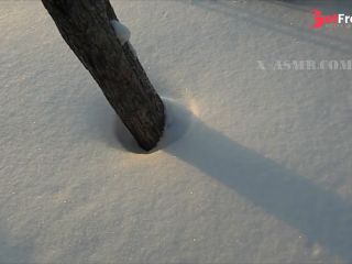 [GetFreeDays.com] ASMR Winter tenderness Relaxing part here, I rub my tits with snow in 2 part  Sex Video December 2022-0