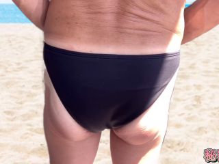 I'M A Sluggish Ejaculating On The Beach❤️ Masturbation Bikini Swimsuit -3