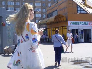 Upskirt-times.com- Ut_2792# A pretty blonde in a wide white dress. Another great model for filming...-9