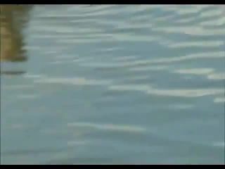 Teen girl spied as she swims in a lake-5