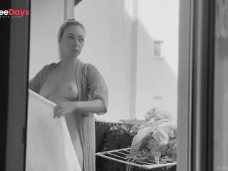 [GetFreeDays.com] Naked chubby woman hangs out laundry on the balcony for neighbors can watch Porn Stream October 2022-4