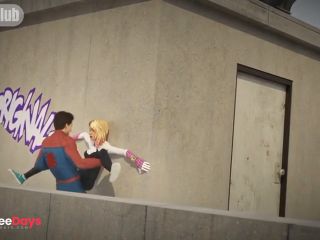 [GetFreeDays.com] Spiderman hung fan girl on the roof of the building and licked her pussy POV Sex Film October 2022-4