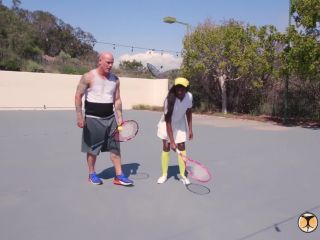 tennis babe ana foxxx takes anal lessons from coach black -1
