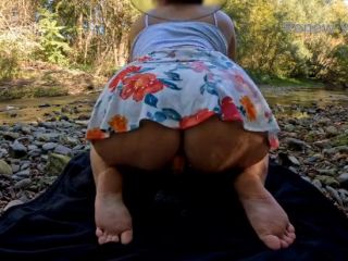 [GetFreeDays.com] PAWG With Buttplug Rides Huge Dildo Outdoor Next To River Adult Stream January 2023-1