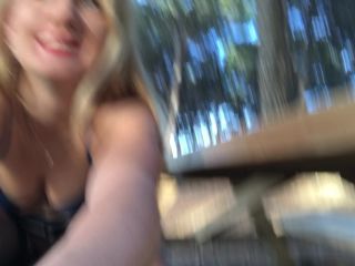 Ivy RosesRisky Naked Cum On Public Picnic Table-2