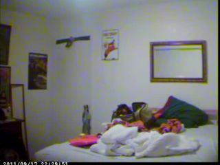 nice nude blonde girl in her bed room. hidden cam-5