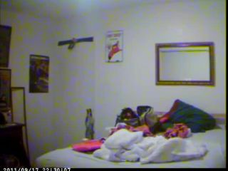 nice nude blonde girl in her bed room. hidden cam-6