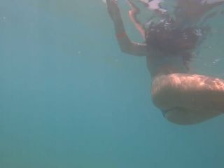 Voyeur swims close to hot teen girl-4
