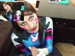 free porn clip 43 heavy rubber fetish Overwatch DVa Plays With Her Joystick - Amber Sonata, handjobs on cosplay-3