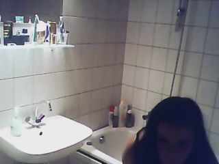 Sweet naked daughter in the bathroom Voyeur-1