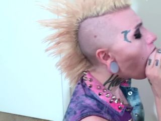 PornHub presents KatMayhem in 37 Punk With Mohawk & Tattoos Gives Great Blowjob & Swallows Every Last Drop!-2