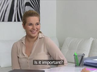 Busty blond s first lesbian casting casting -0