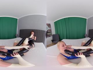 video 2 VR Fetish 244 - Slippery Tease Gear vr, very sexy blonde on reality -2