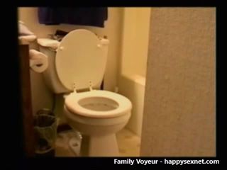 cute girl masturbating and inserting tampon in the toilet. hidden cam-8