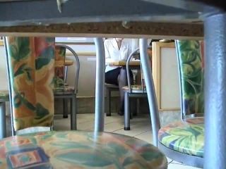 Under the table and up the skirt Pantyhose!-1