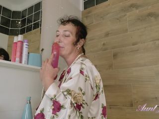 Esmerelda - Morning Bathroom Dildo Play 20.01.20 [1080p / Video] AuntJudys - over - bbw big butt bbw milf-0