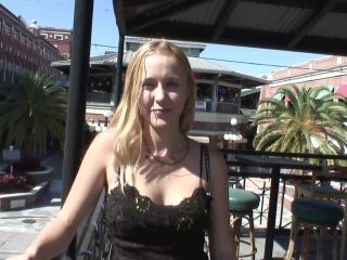 Blondie Naked Around Ybor City Tampa Old Town Today Public!-1