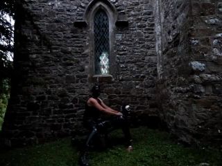 Outdoor Sex in the graveyard latex rubber nun gets face fuck and cock i-[lovely-femdom.com - best femdom porn online]-5