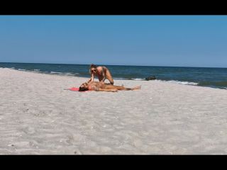 Sharing My Girl With a Stranger On The Public Beach  Threesome W...-1