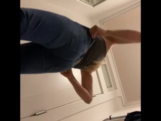 cute blonde girl with nice ass in the fitting room. hidden cam-4