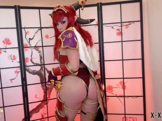 Fetish porn  Sweetie Fox  Sweetie Fox Of Hot Busty Alexstrasza From World Of Warcraft Deepthroats And Hard Fucks-0