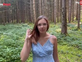 [GetFreeDays.com] POV Nerdy Amateur LuckyLucy18 sucks cock outdoors in the forest - MyDirtyHobby Porn Video February 2023-1