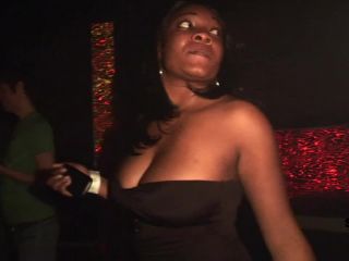 Ebony Club Girl Flashing in Ybor City Black-8