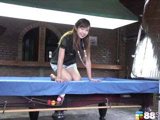 Ammy has fun on the pool table-3