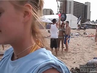 video 12 Spring break beer party on the beach of South Padre Island, Texas on public amateur night at the apollo-8