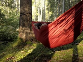 Sex on the hammock in the woods Public!-9