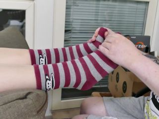 footfetish foot massage with socks and without socks Foot-0