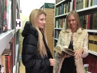 xxx clip 47 ManyVids – Vera1995 – Hot Library Show with Fressia aka MaryFress - lesbian in public - femdom porn aletta ocean fetish-0