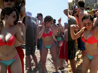 Big boobs shake when she dances in bikini-4