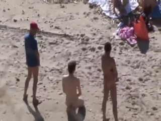 Nudist swingers caught in sexy action voyeur -1