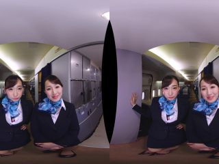 Hasumi Kurea, Sakura Ki Rena JUVR-029 【VR】 In-flight Training VR Where I Am A Newcomer CA I Met At My Assigned Wifes Senior Married CA Who Are Busy With Slut S Education Guidance - Humiliation-1