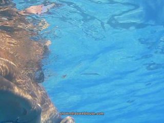 Underwater somersaults and double boob  slip-5