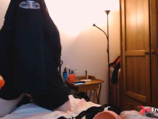 [GetFreeDays.com] Arab Milf Wearing Hijab Rides Dildo Sex Film December 2022-0