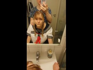 Schoolgirl Gets Creampied In Bathroom 1080p-7